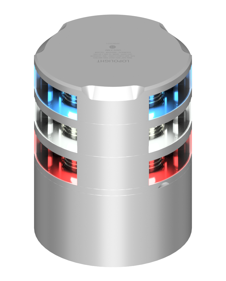 2nm 360° Red/Strobe + White/Strobe + Blue/Strobe 2nm 360° Red/Strobe + White/Strobe + Blue/Strobe